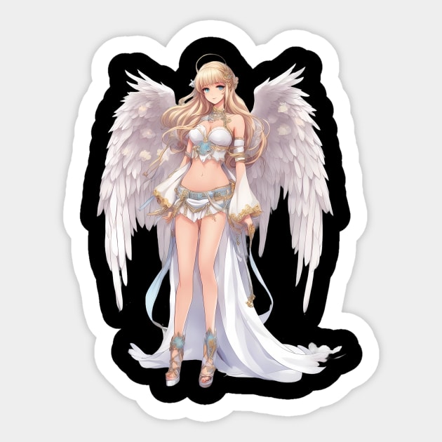 Heavenly Divine Anime Angel Goddess Sticker by animegirlnft